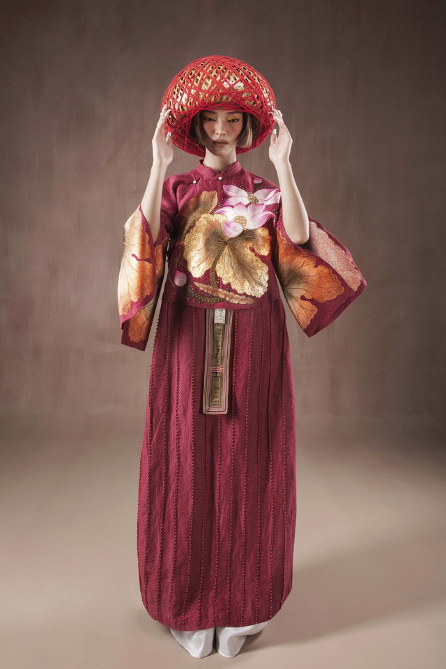Vũ Việt Hà ra mắt bộ sưu tập áo dài làm từ sợi dứa - Ảnh 5.