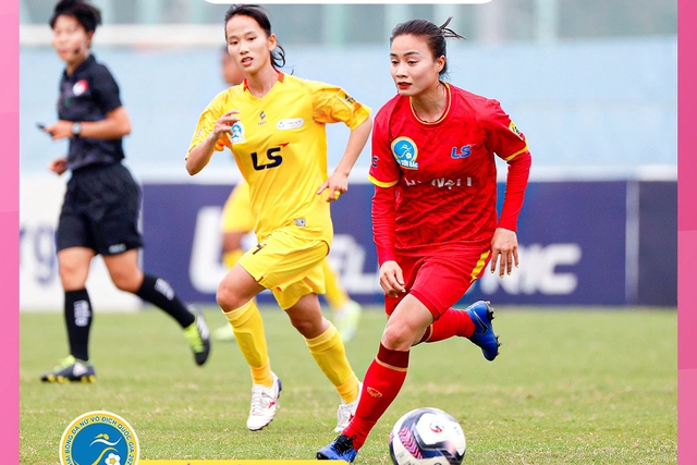 Kịch tính bóng đá nữ quốc gia, CLB Hà Nội 1 lên đỉnh bảng - Ảnh 1.