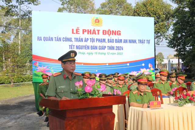 Giám đốc Công an Đồng Tháp: Đề nghị cả hệ thống chính trị trấn áp tội phạm - Ảnh 1.