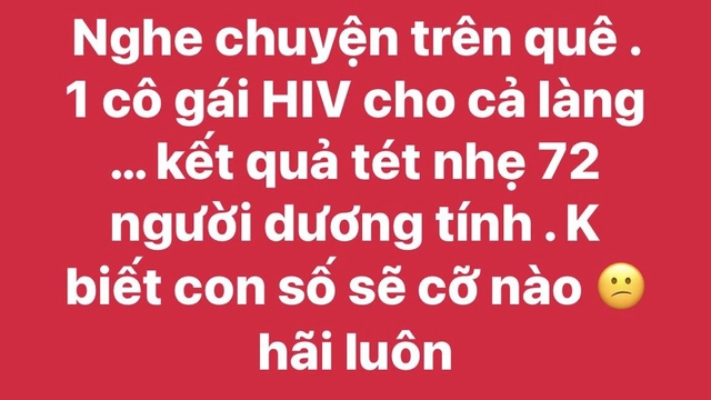 Xử phạt 2 người tung tin thất thiệt 'cô gái nhiễm HIV lây cho nhiều người' - Ảnh 1. Xử phạt 2 người tung tin thất thiệt 'cô gái nhiễm HIV lây cho nhiều người' - Ảnh 1.