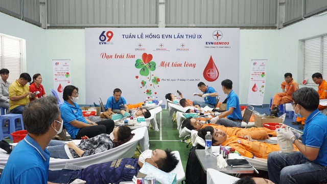 CBCNV các đơn vị thuộc EVNGENCO3 tham gia hiến máu