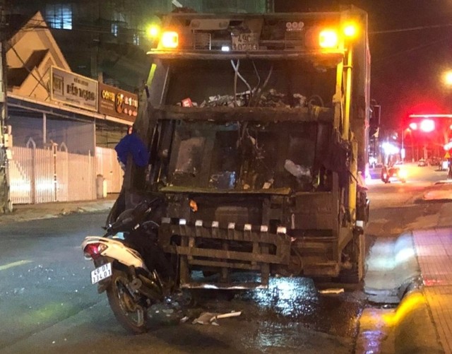 Đà Lạt: Xe máy tông xe chở rác, một người tử vong - Ảnh 1.