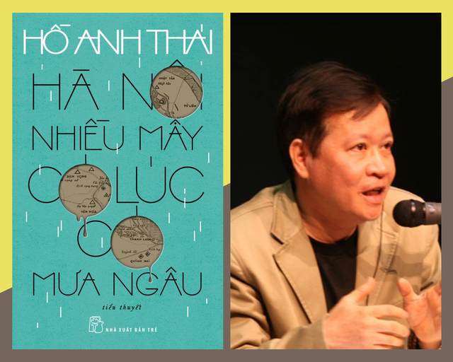 Tiểu thuyết 'Hà Nội nhiều mây có lúc có mưa ngâu' của nhà văn Hồ Anh Thái. Ảnh NXB và Đông A