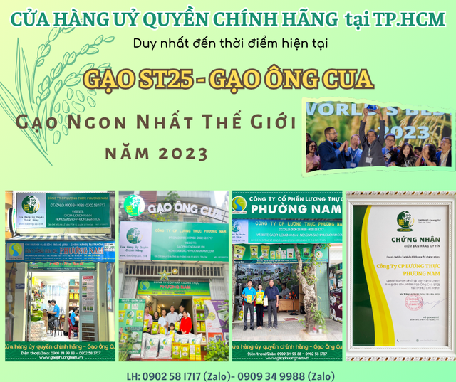 Điểm mua Gạo ST25 thương hiệu Gạo Ông Cua - Gạo Ngon Nhất Thế Giới 2023- Ảnh 1.