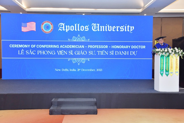Đại học Apollos Hoa Kỳ trao bằng Tiến sĩ danh dự cho Doanh nhân Hoàng Mai Chung- Ảnh 1.