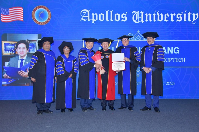 Đại học Apollos Hoa Kỳ trao bằng Tiến sĩ danh dự cho Doanh nhân Hoàng Mai Chung- Ảnh 2.