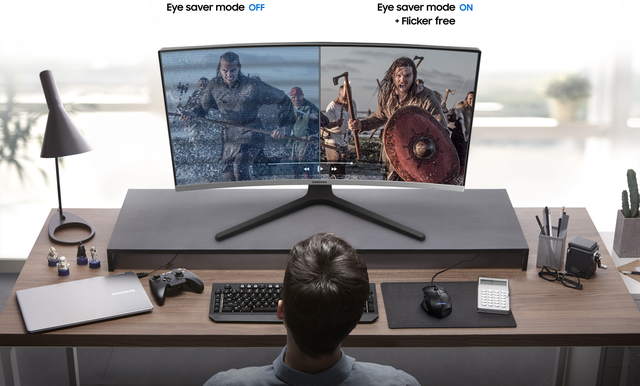 Samsung CR500 cũng sở hữu công nghệ bảo vệ mắt, nâng niu đôi mắt người dùng