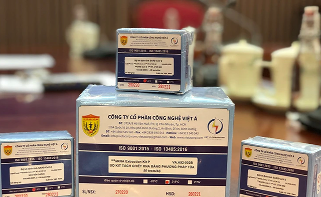 Bộ sản phẩm kit test của Công ty Việt Á được xác định đã bị nâng khống giá trước khi cung cấp cho các cơ sở y tế