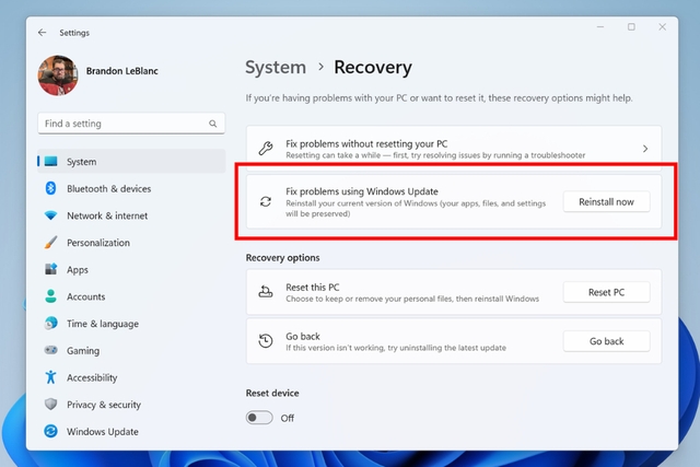 Windows 11 có thể cài đặt lại từ Windows Update- Ảnh 1.