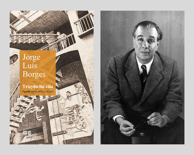 Tập truyện 'Truyện hư cấu' của Borges. Ảnh NXB và The Guardian