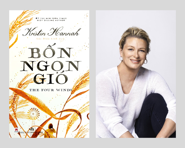 Tiểu thuyết 'Bón ngọn gió' của nhà văn Kristin Hannah. Ảnh NXB và Amazon