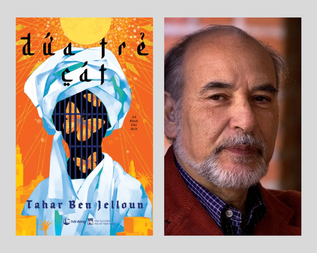 Tiểu thuyết 'Đứa trẻ cát' của nhà văn Tahar Ben Jelloun. Ảnh NXB và The Guardian