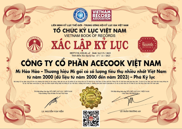 Mì Hảo Hảo thuộc Top 10 Thương hiệu tốt nhất Việt Nam năm 2023- Ảnh 1. Mì Hảo Hảo thuộc Top 10 Thương hiệu tốt nhất Việt Nam năm 2023- Ảnh 1.