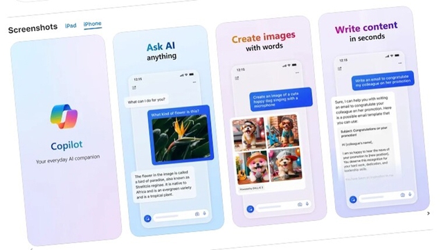 Microsoft phát hành miễn phí ứng dụng Copilot đến iOS- Ảnh 1.