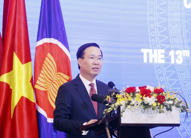 Chủ tịch nước Võ Văn Thưởng phát biểu tại lễ khai mạc hội nghịẢnh: TTXVN