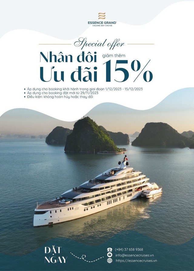 Món quà đặc biệt của siêu du thuyền Essence Grand Halong Bay Cruise - Ảnh 1. Món quà đặc biệt của siêu du thuyền Essence Grand Halong Bay Cruise - Ảnh 1.
