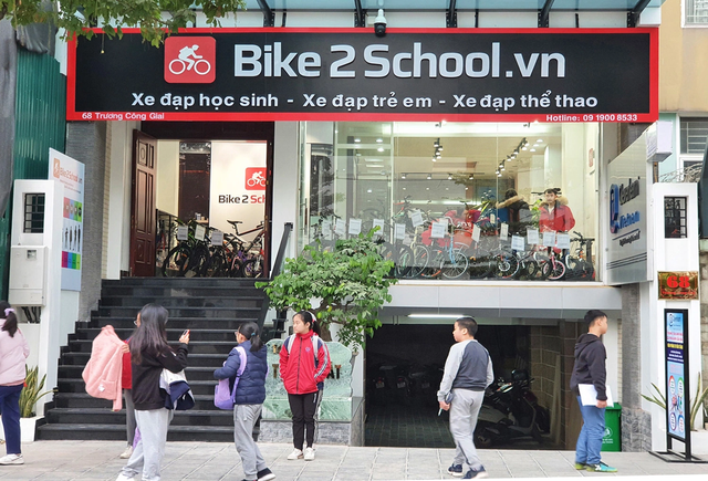 Cửa hàng Bike2school tại 68 Trương Công Giai, Cầu Giấy, Hà Nội