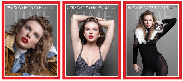 Taylor trên số mới nhất của Tạp chí Time nơi cô được vinh danh là nhân vật của năm. Ảnh Pitchfork