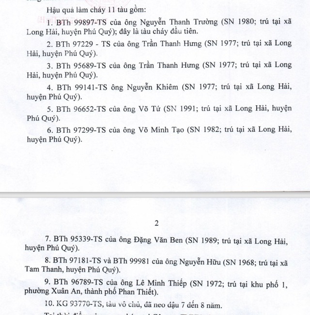 Công an Phan Thiết xác nhận nguyên nhân ban đầu vụ cháy 11 tàu cá chiều nay - Ảnh 2. Công an Phan Thiết xác nhận nguyên nhân ban đầu vụ cháy 11 tàu cá chiều nay - Ảnh 2.