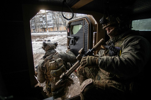 Binh sĩ Ukraine tại Bakhmut ngày 9.2