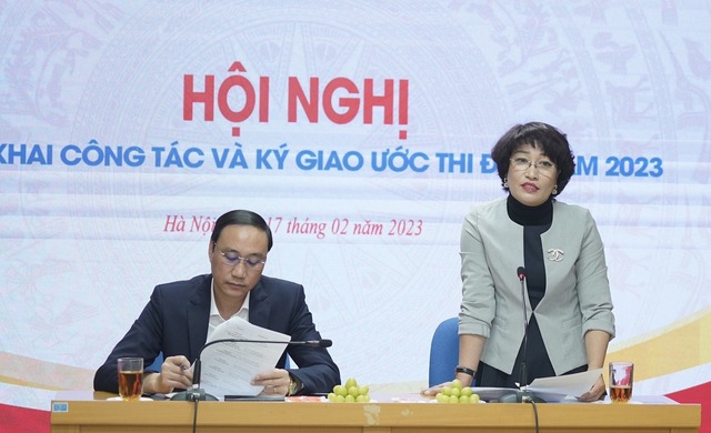 Khối thi đua II, Công đoàn viên chức Việt Nam ký kết giao ước thi đua - Ảnh 1.