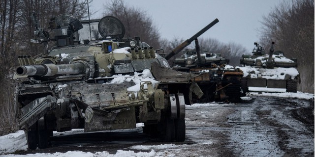 Xác xe tăng Nga tại tỉnh Sumy miền bắc Ukraine hồi tháng 3.2022