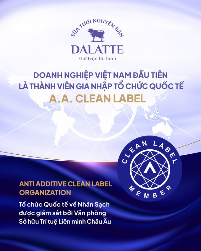 DALATTE - Doanh nghiệp Việt Nam tiên phong là thành viên của Tổ chức A.A. Clean Label - Ảnh 1.
