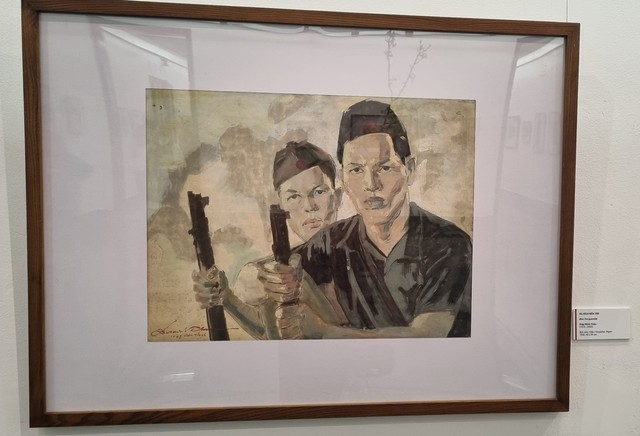 Tranh của hoạ sĩ Lương Xuân Nhị trong triển lãm ‘Nghệ sĩ là Chiến sĩ’  - Ảnh 3.