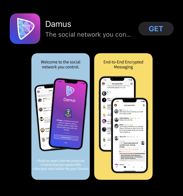 Mạng xã hội Damus đã có ứng dụng trên App Store - Ảnh 1.