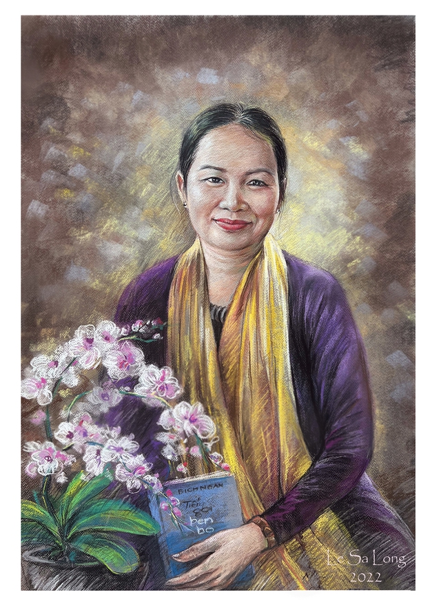 'Dung nhan' các văn nhân nổi tiếng Việt Nam qua nét vẽ họa sĩ Lê Sa Long - Ảnh 5.