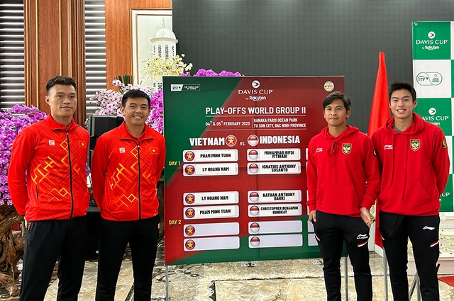 Lý Hoàng Nam, Phạm Minh Tuấn ra quân ở play-off Davis Cup nhóm II - Ảnh 3.