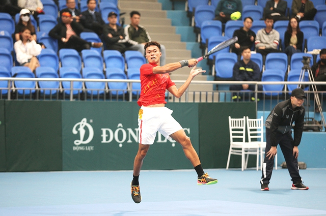 Lý Hoàng Nam giúp quần vợt Việt Nam cầm chân Indonesia play-off Davis Cup nhóm II - Ảnh 1.