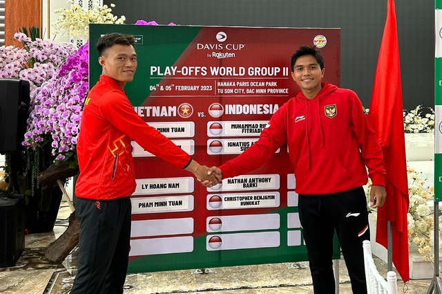 Lý Hoàng Nam, Phạm Minh Tuấn ra quân ở play-off Davis Cup nhóm II - Ảnh 1.