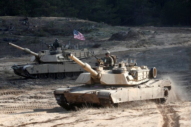 Xe tăng M1 Abrams trong cuộc tập trận tại Latvia năm 2021