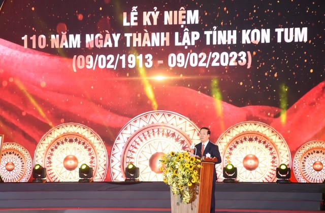 Ông Võ Văn Thưởng, Ủy viên Bộ Chính trị, Thường trực Ban Bí thư phát biểu tại buổi lễ