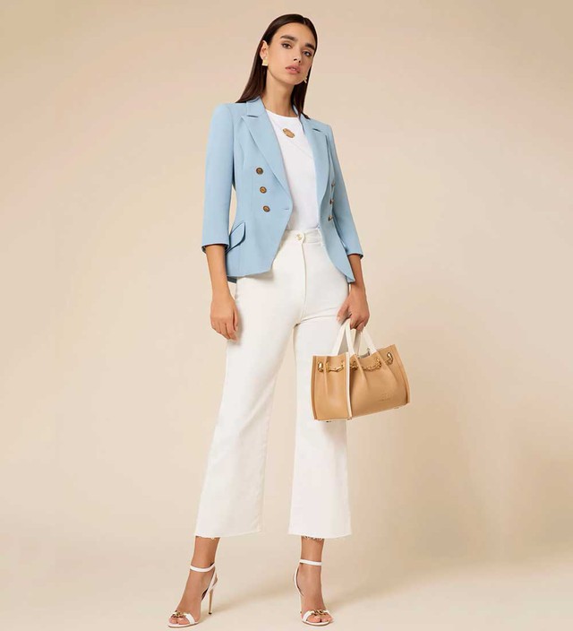 Áo quần công sở nở rộ tone màu pastel, áo blazer vẫn chọn quần tây làm bạn - Ảnh 8.