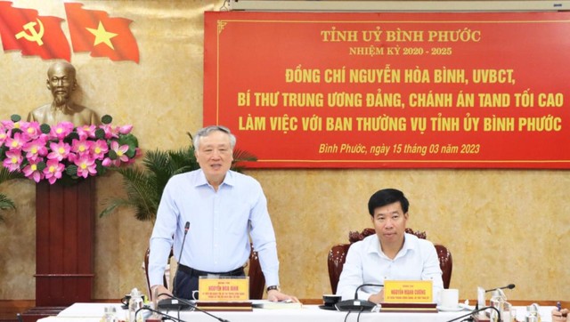 Chánh án TAND tối cao làm việc tại Bình Phước - Ảnh 2.