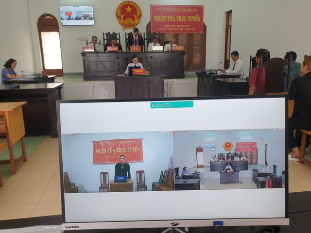 TAND tỉnh Phú Yên mở phiên tòa xét xử trực tuyến đối với bị cáo Hà Xuân Hồng