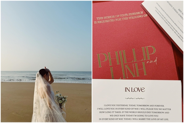 Hé lộ thiệp mời, ảnh cưới của em chồng Hà Tăng và Linh Rin - Ảnh 3.