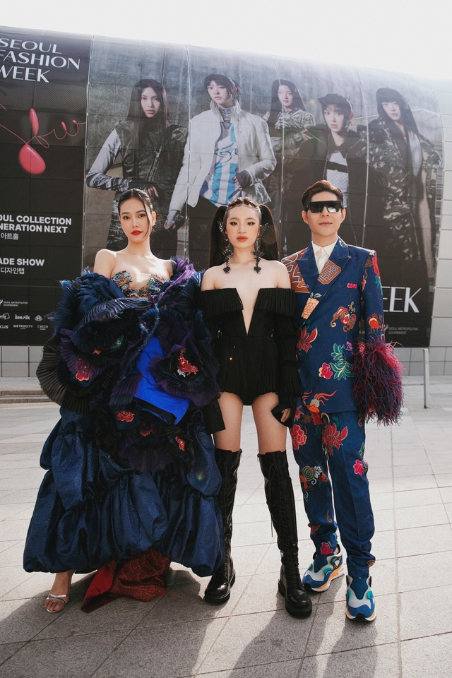 Diện thiết kế của Công Trí, Bảo Hà xuất hiện ấn tượng tại Seoul Fashion Week 2023 - Ảnh 2.