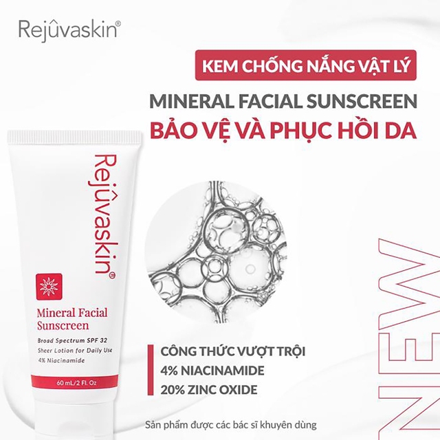 Kem chống nắng Rejuvaskin Mineral Facial Sunscreen