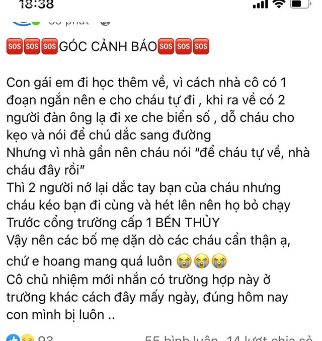 Nghệ An: Cảnh báo việc người lạ mặt dụ dỗ học sinh - Ảnh 1.