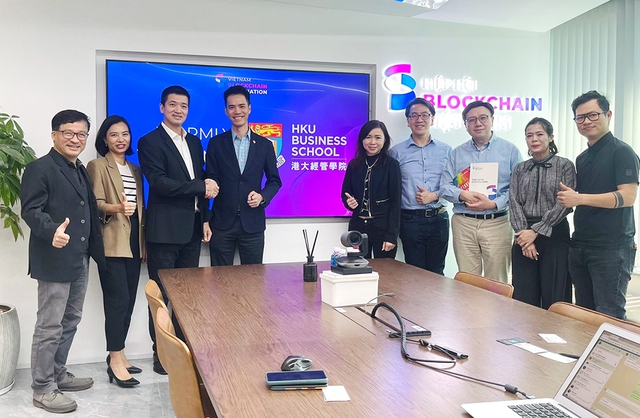 Phiên làm việc với đại diện Đại học Hồng Kông và Hiệp hội Phát triển Blockchain ngày 17.3