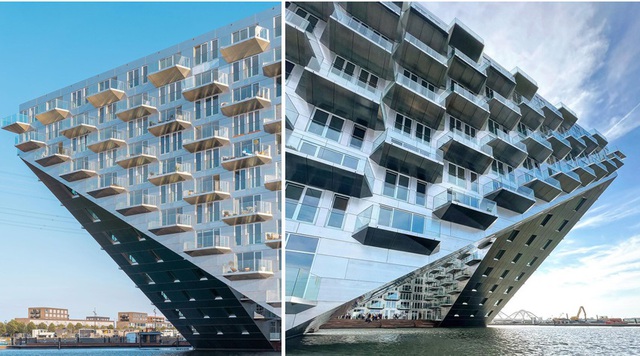 Tòa nhà dân cư nổi có kiến trúc trên mặt nước độc đáo ở Amsterdam - Ảnh 4.