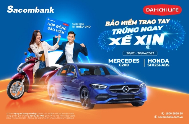 Ưu đãi lên đến 4,4 tỉ đồng cho khách hàng tham gia bảo hiểm tại Sacombank - Ảnh 2.