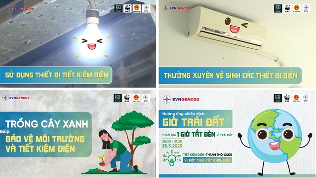 Thông điệp Giờ trái đất được thể hiện trong video. Ảnh: Kiều Anh