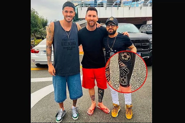 Messi shows off a special tattoo to celebrate Argentina winning the World Cup - Photo 1.