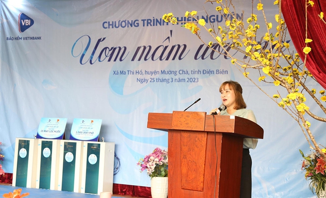Cô Phạm Thị Huyền Trang - Hiệu trưởng trường Mầm non Ma Thì Hồ gửi lời cảm ơn sâu sắc tới VBI
