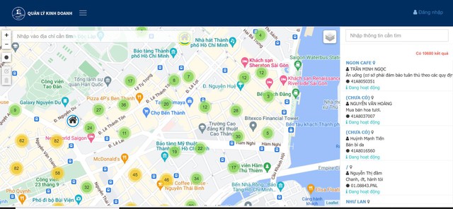 Quận trung tâm TP.HCM ứng dụng WEBGIS trị doanh nghiệp 'ma' - Ảnh 1.