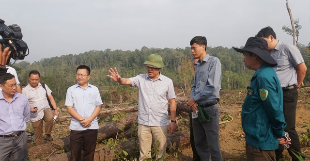 Lãnh đạo UBND tỉnh Đắk Nông kiểm tra hiện trường phá rừng - Ảnh 1.